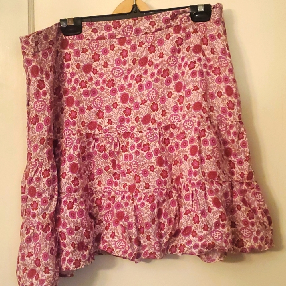 Vintage gap skirt. Floral Linen size 16.